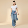 Retro Embroidered Jeans