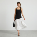 Color-blocked Slip Dress