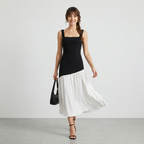 Color-blocked Slip Dress