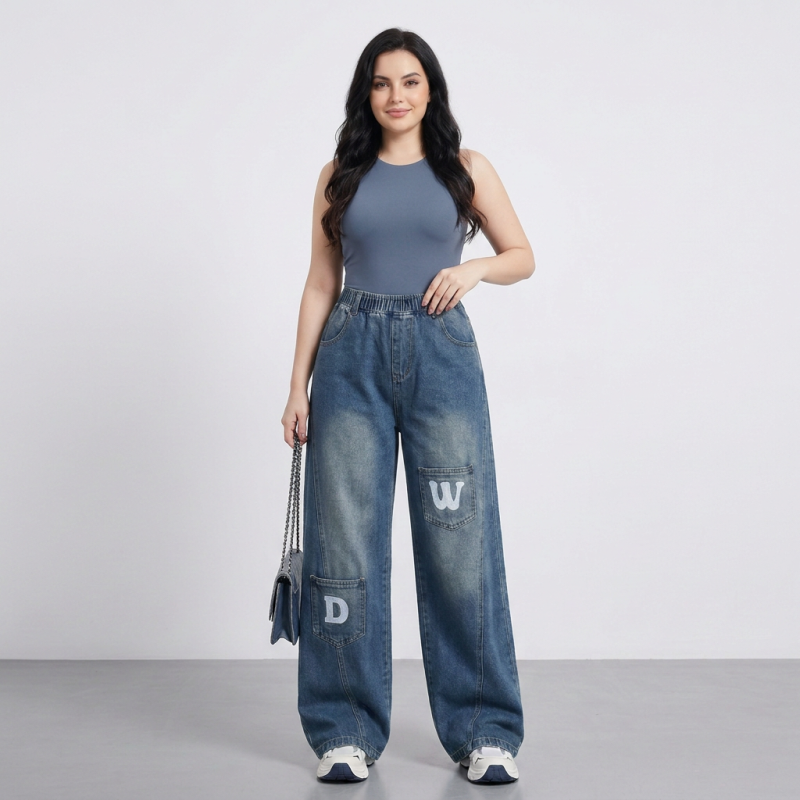 Casual Wide-leg Jeans