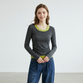 Color-blocked Faux Two-piece Top