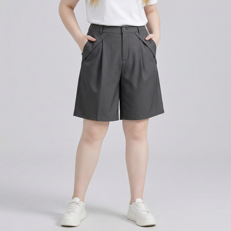 High-waisted Suit Shorts