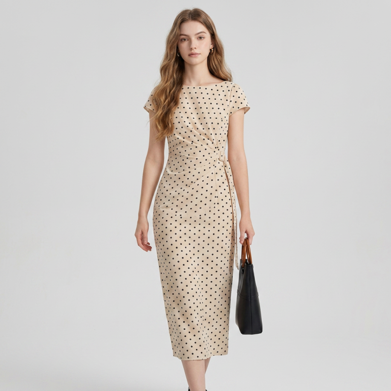 Fashionable Polka Dot Dress