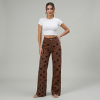 Casual Polka Dot Wide-leg Pants