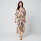 Resort-style Fringed Cover-up Dress