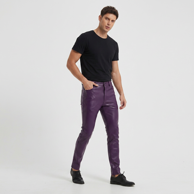 Trendy Motorcycle Leather Pants