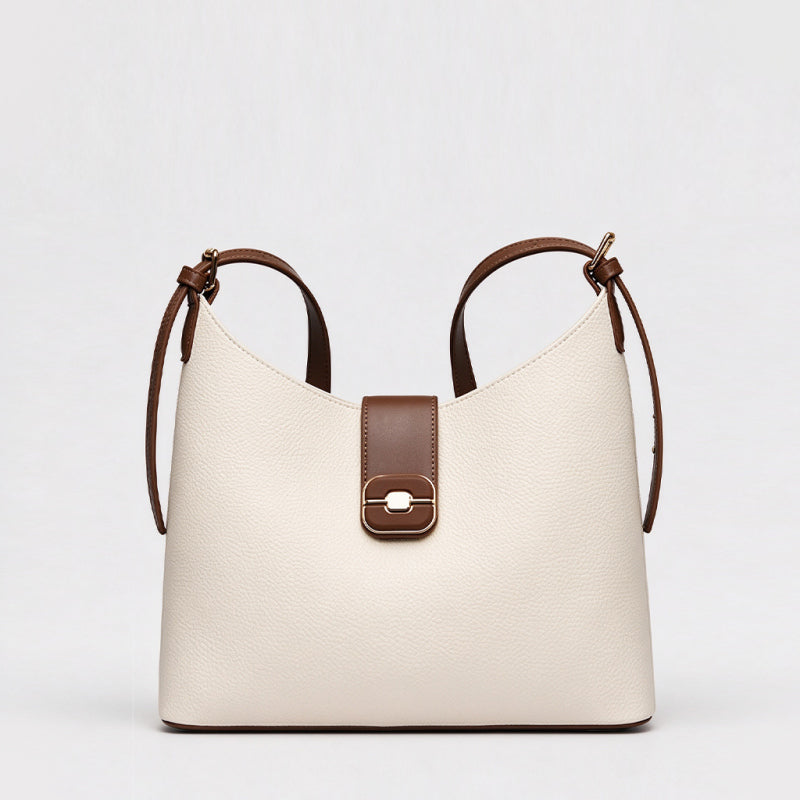 Stylish Color-blocked Bucket Bag