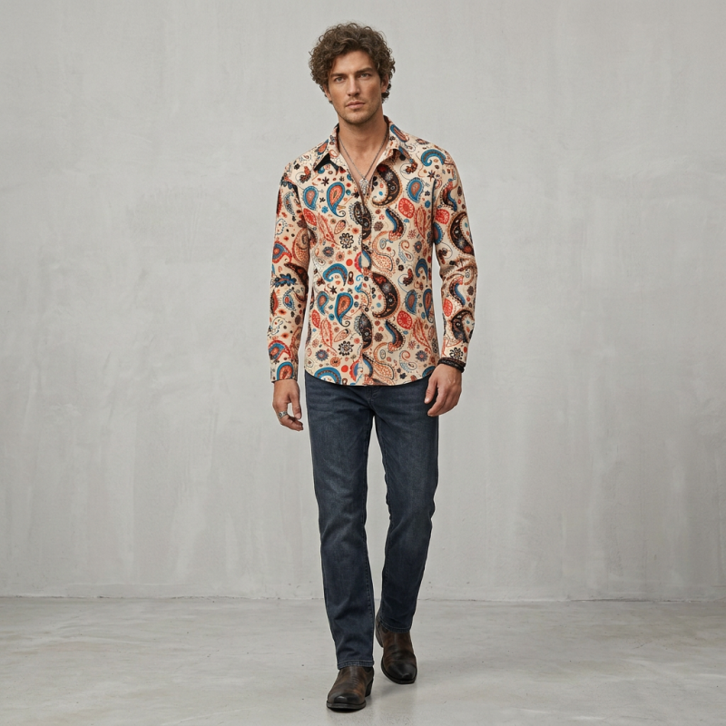 Embroidered Long-sleeved Shirt