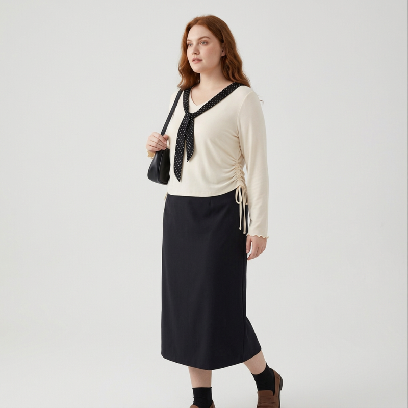 Polka Dot Scarf T-shirt