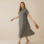 Slimming Plaid Dress