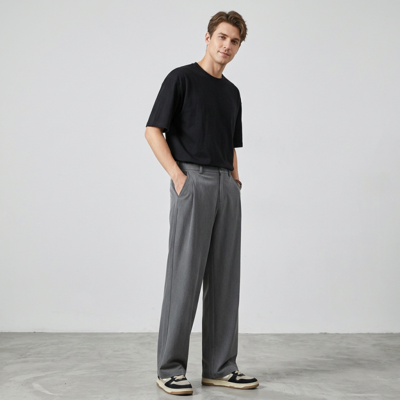 Straight-leg Casual Pants With A Good Drape
