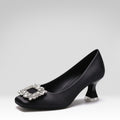 Square-toe Rhinestone Flats
