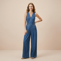 Casual Retro Denim Jumpsuit