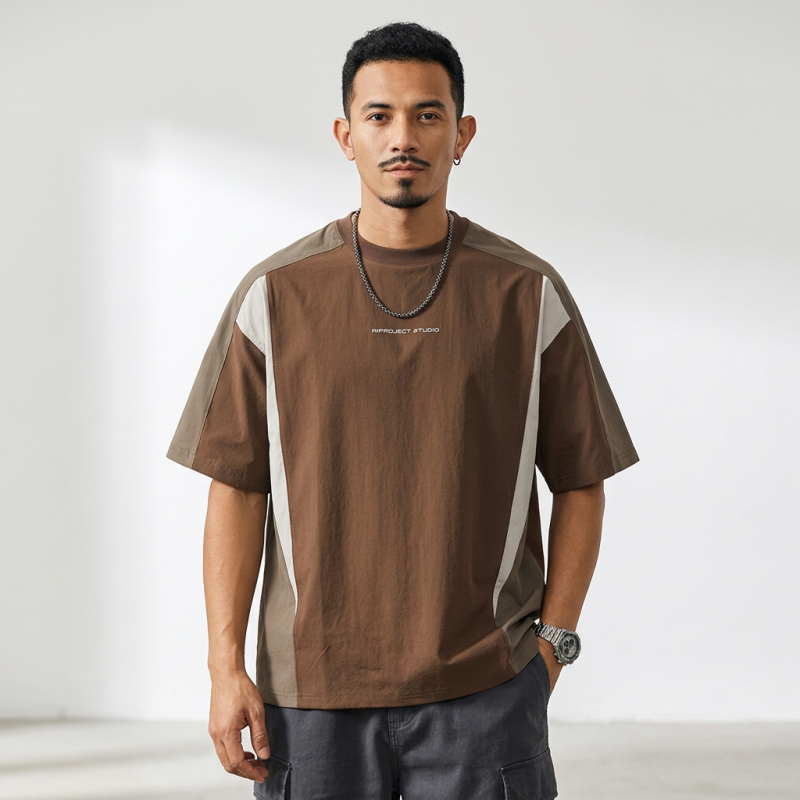 American-style Color-blocked T-shirt