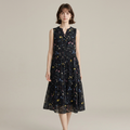 Sleeveless V-neck Printed Dress