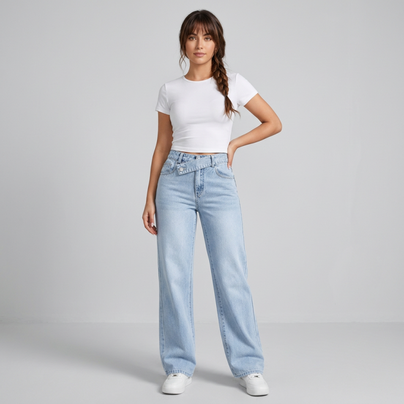 Casual Straight Leg Jeans