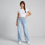 Casual Straight Leg Jeans