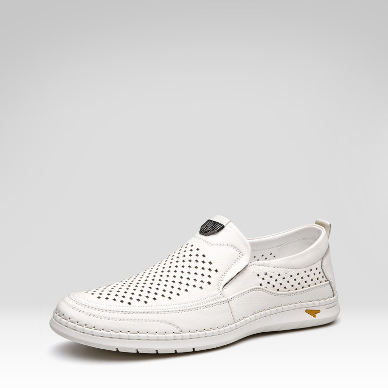 Perforated Breathable Leather Shoes