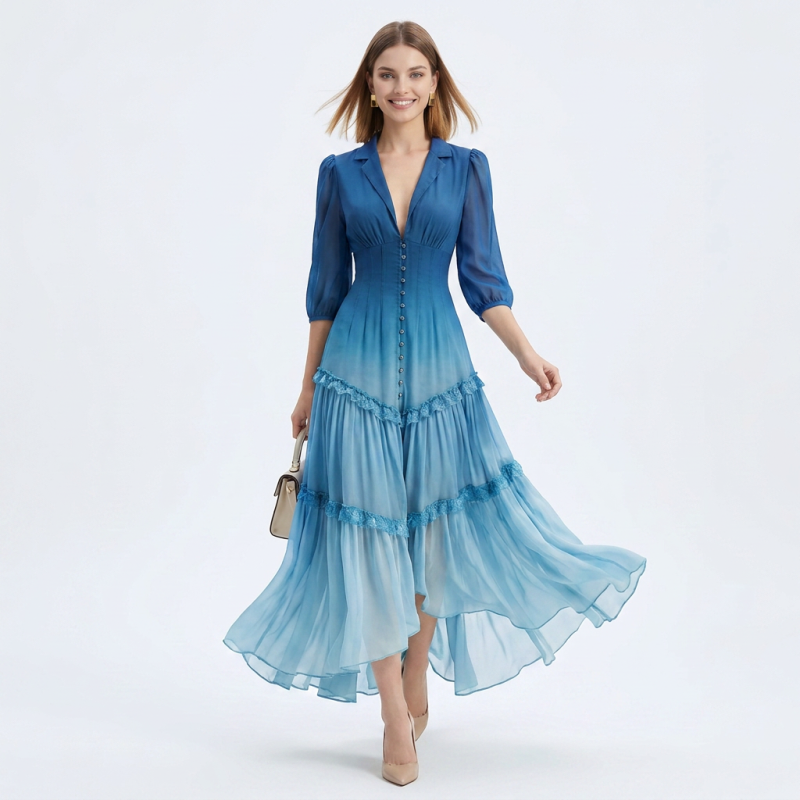 Retro Gradient Dress