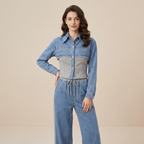 Denim Patchwork Suit