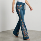 Fashionable Embroidered Jeans