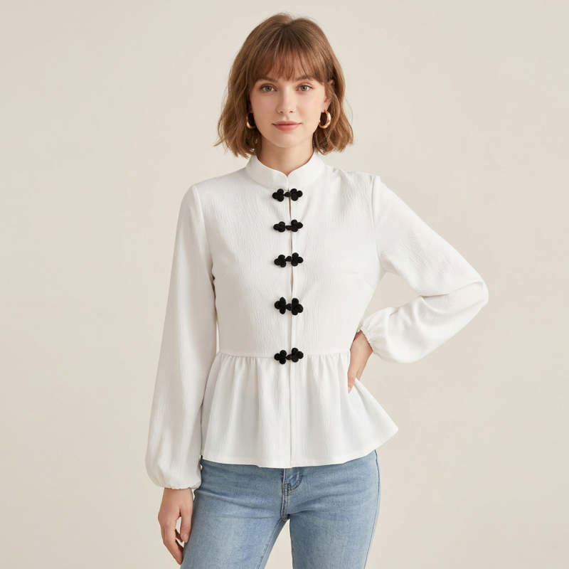 Elegant Fitted Waist Shirt