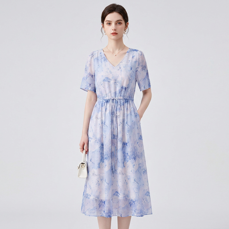 Chiffon Print Maxi Dress
