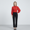 Stand-up Collar Textured Shirt