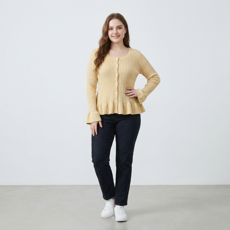 Slimming Ruffle Sweater