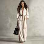 Stylish Color-blocked Two-piece Set