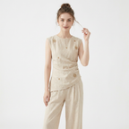 Waist-cinching Embroidered Top
