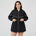 Trendy Round Neck Trench Coat