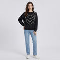 Stylish Beaded Sweatshirt