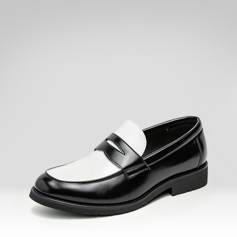 Men's Two-tone Pointed-toe Leather Shoes