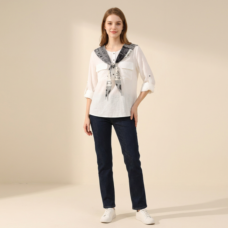 Casual Ethnic Style Shawl Shirt