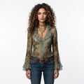 Leopard Print Floral Shirt