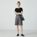 Grey Suit Shorts