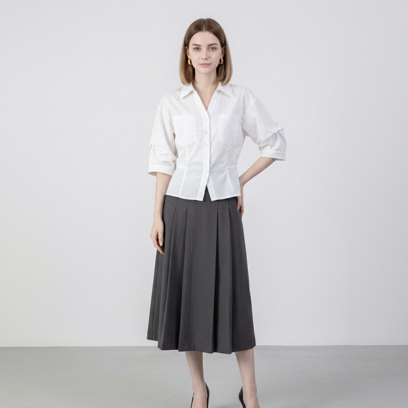 Minimalist Short-sleeved Shirt