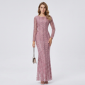 Elegant Long-sleeved Fishtail Dress