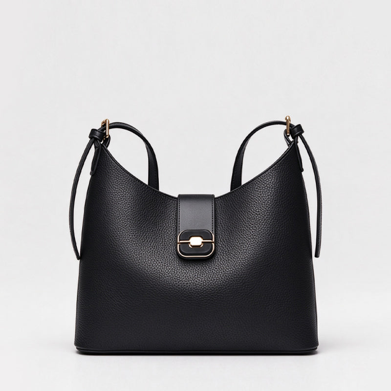 Stylish Color-blocked Bucket Bag