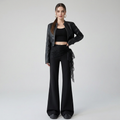 Lace Belt Casual Pants