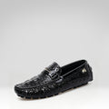 Crocodile-patterned Soft-soled Loafers