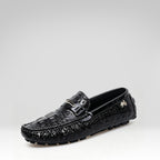 Crocodile-patterned Soft-soled Loafers