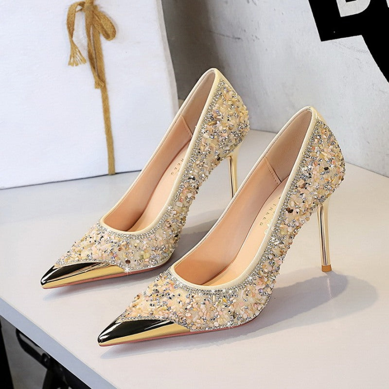 Fashionable Rhinestone High Heels