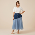 Mesh Flared Skirt