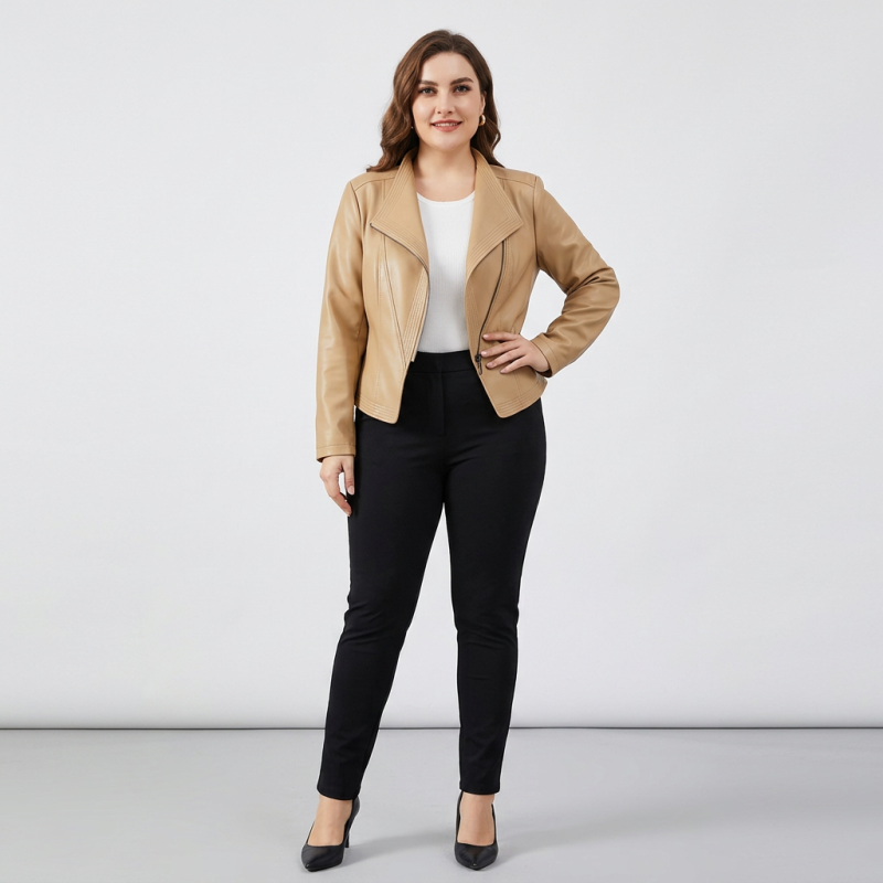 Plus-size Leather Jacket