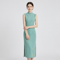 Sleeveless Embroidered Cheongsam