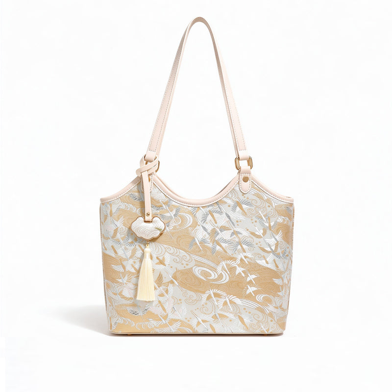 Chinese-style Crane Tote Bag