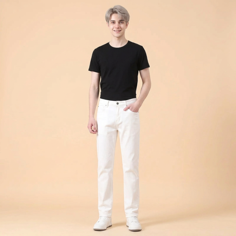 Straight-leg Stretch Men's Trousers