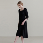 Elegant Square Neck Dress
